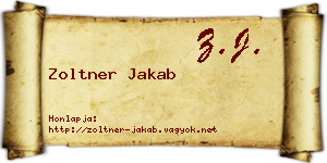 Zoltner Jakab névjegykártya